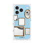 プレミアムスクエアケース with MagSafe［ Photo Frames - Light Blue ］