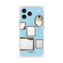 プレミアムスクエアケース with MagSafe［ Photo Frames - Light Blue ］