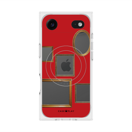 プレミアムスクエアケース with MagSafe［ Photo Frames - Red ］