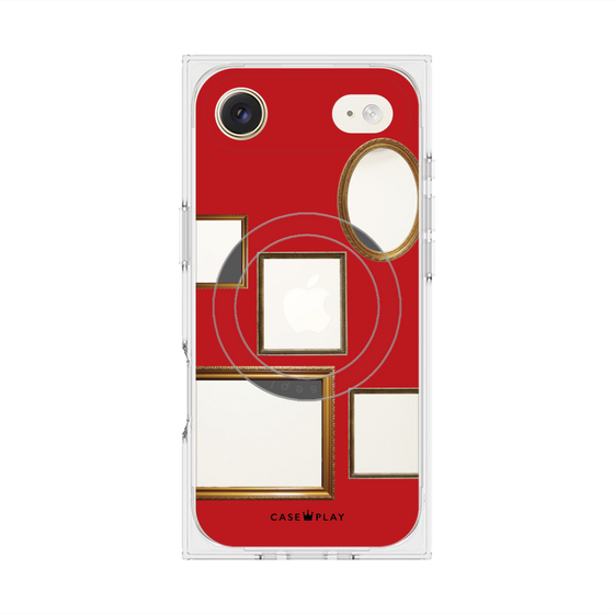 プレミアムスクエアケース with MagSafe［ Photo Frames - Red ］