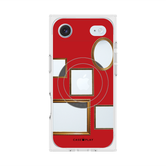プレミアムスクエアケース with MagSafe［ Photo Frames - Red ］