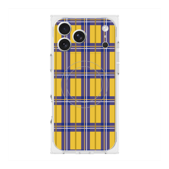 プレミアムスクエアケース with MagSafe［ Tartan Check - Yellow ］