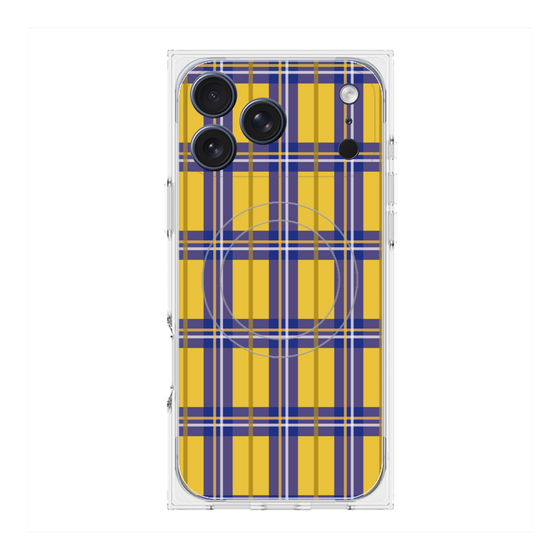 プレミアムスクエアケース with MagSafe［ Tartan Check - Yellow ］