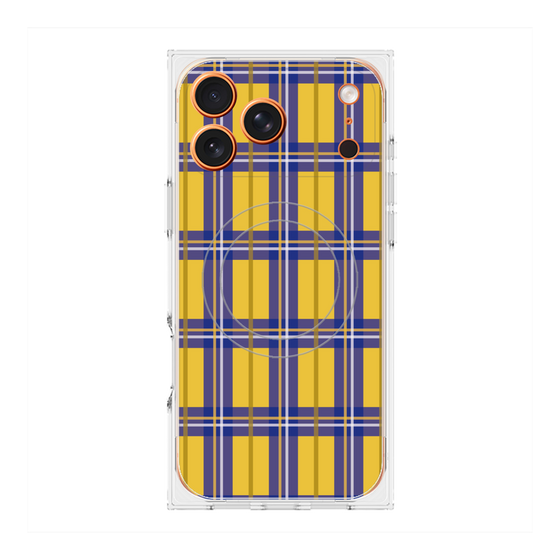 プレミアムスクエアケース with MagSafe［ Tartan Check - Yellow ］