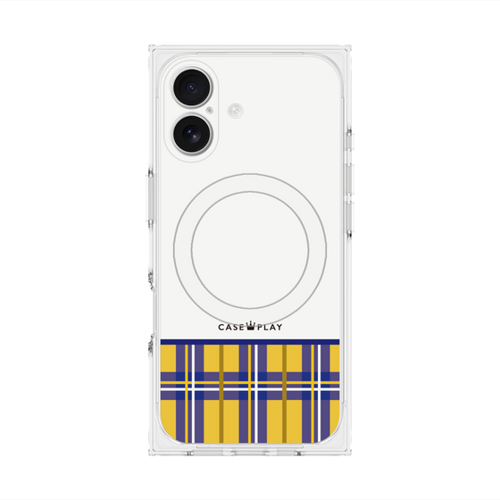 プレミアムスクエアケース with MagSafe［ CASEPLAY Tartan Check - Yellow ］