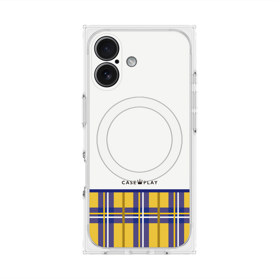 プレミアムスクエアケース with MagSafe［ CASEPLAY Tartan Check - Yellow ］