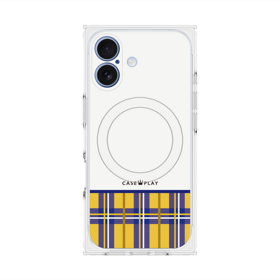 プレミアムスクエアケース with MagSafe［ CASEPLAY Tartan Check - Yellow ］