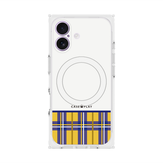 プレミアムスクエアケース with MagSafe［ CASEPLAY Tartan Check - Yellow ］