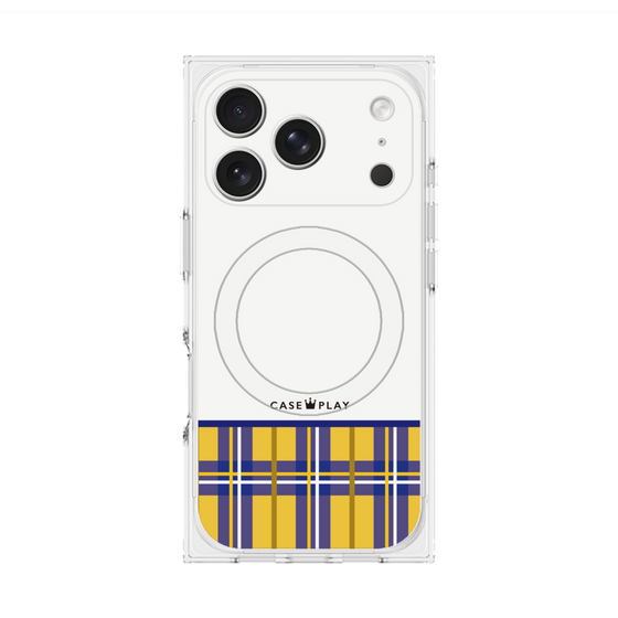 プレミアムスクエアケース with MagSafe［ CASEPLAY Tartan Check - Yellow ］