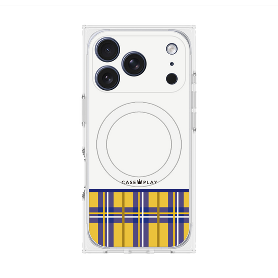 プレミアムスクエアケース with MagSafe［ CASEPLAY Tartan Check - Yellow ］