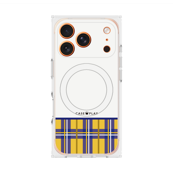 プレミアムスクエアケース with MagSafe［ CASEPLAY Tartan Check - Yellow ］