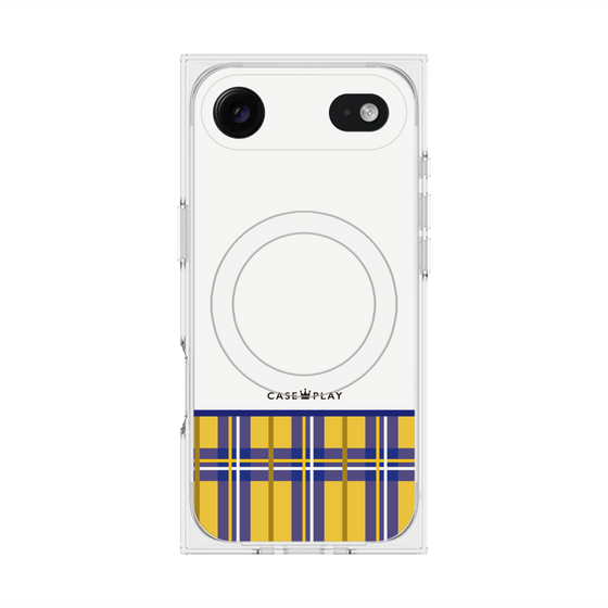 プレミアムスクエアケース with MagSafe［ CASEPLAY Tartan Check - Yellow ］