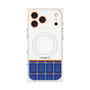 プレミアムスクエアケース with MagSafe［ CASEPLAY Tartan Check - Blue ］