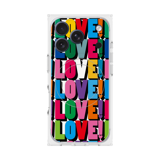 プレミアムスクエアケース with MagSafe［ LOVE!LOVE!LOVE! ］