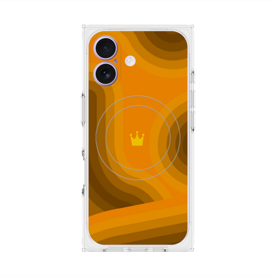 プレミアムスクエアケース with MagSafe［ CASEPLAY Winding Pattern - Orange ］