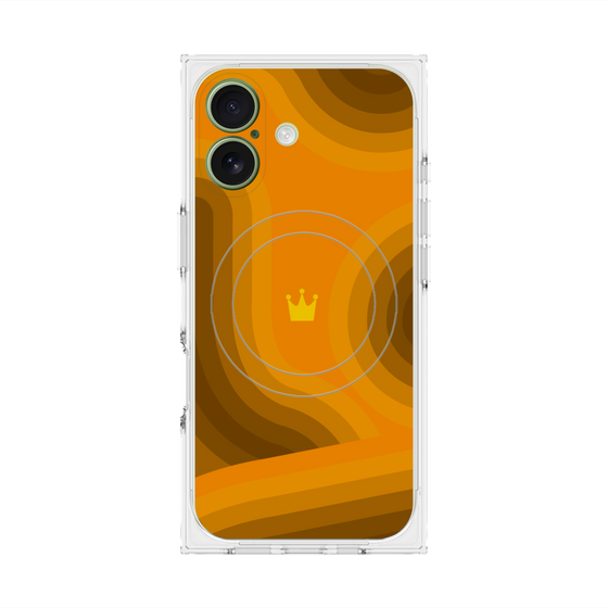 プレミアムスクエアケース with MagSafe［ CASEPLAY Winding Pattern - Orange ］