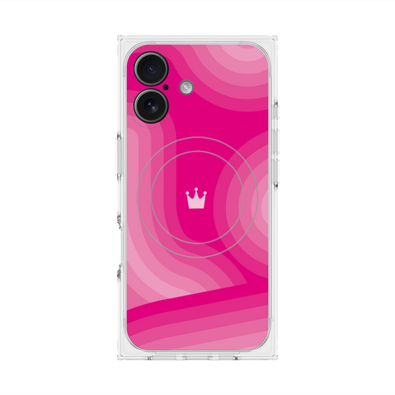 プレミアムスクエアケース with MagSafe［ CASEPLAY Winding Pattern - Pink ］