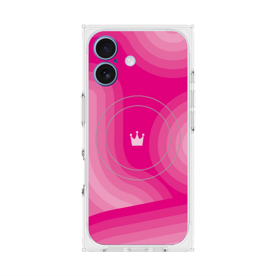 プレミアムスクエアケース with MagSafe［ CASEPLAY Winding Pattern - Pink ］