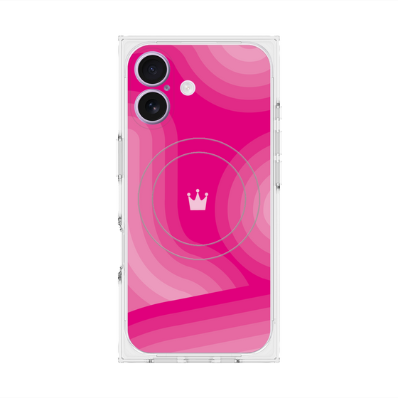 プレミアムスクエアケース with MagSafe［ CASEPLAY Winding Pattern - Pink ］
