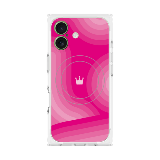 プレミアムスクエアケース with MagSafe［ CASEPLAY Winding Pattern - Pink ］