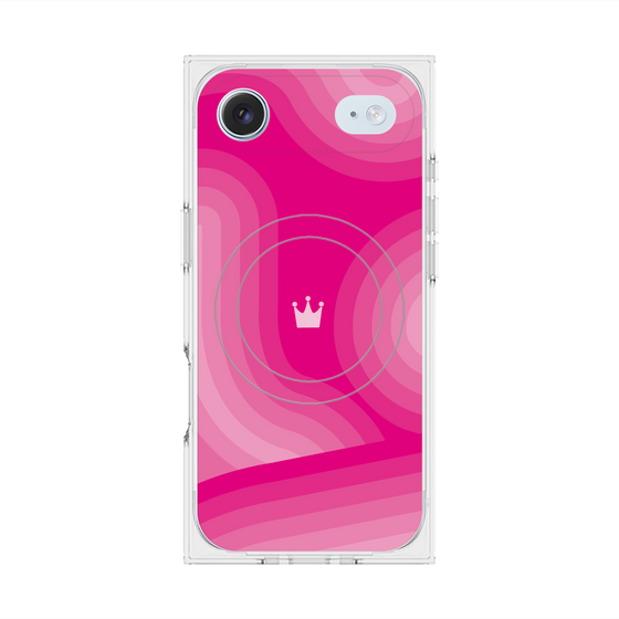 プレミアムスクエアケース with MagSafe［ CASEPLAY Winding Pattern - Pink ］