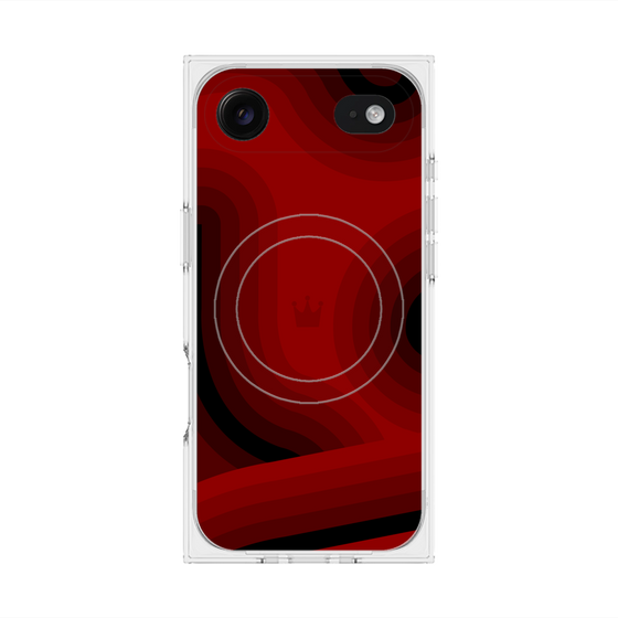 プレミアムスクエアケース with MagSafe［ CASEPLAY Winding Pattern - Red ］