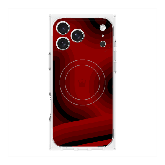 プレミアムスクエアケース with MagSafe［ CASEPLAY Winding Pattern - Red ］