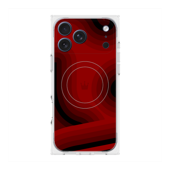 プレミアムスクエアケース with MagSafe［ CASEPLAY Winding Pattern - Red ］