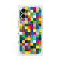 プレミアムスクエアケース with MagSafe［ CASEPLAY Rainbow Check ］