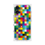 プレミアムスクエアケース with MagSafe［ CASEPLAY Rainbow Check ］