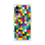 プレミアムスクエアケース with MagSafe［ CASEPLAY Rainbow Check ］