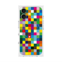 プレミアムスクエアケース with MagSafe［ CASEPLAY Rainbow Check ］