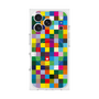 プレミアムスクエアケース with MagSafe［ CASEPLAY Rainbow Check ］