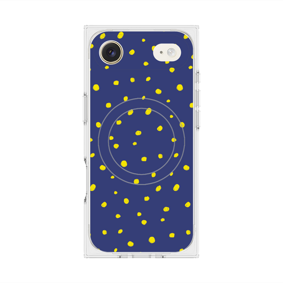 プレミアムスクエアケース with MagSafe［ Drawing Dot - Navy ］