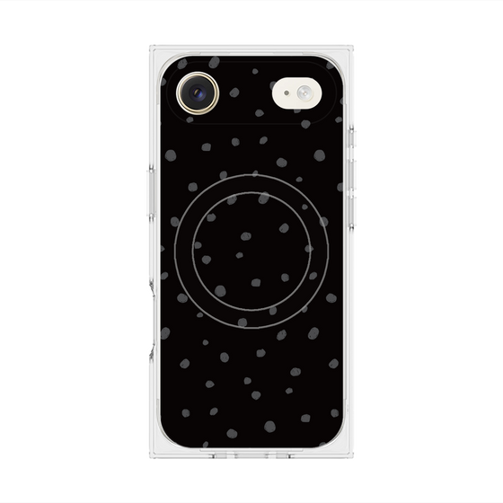 プレミアムスクエアケース with MagSafe［ Drawing Dot - Black ］