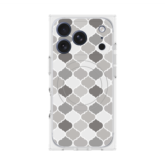 プレミアムスクエアケース with MagSafe［ Moroccan1 color - Gray ］