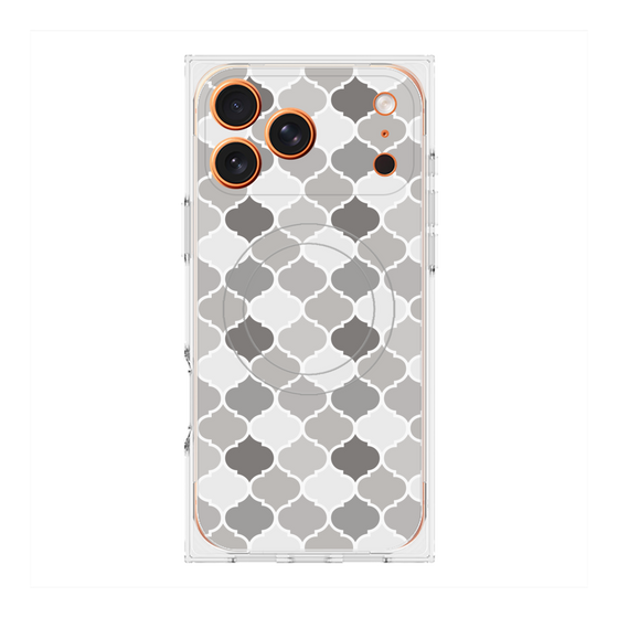 プレミアムスクエアケース with MagSafe［ Moroccan1 color - Gray ］