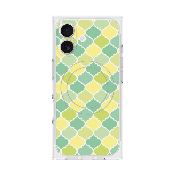 プレミアムスクエアケース with MagSafe［ Moroccan1 color - Green ］