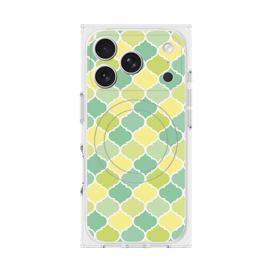 プレミアムスクエアケース with MagSafe［ Moroccan1 color - Green ］