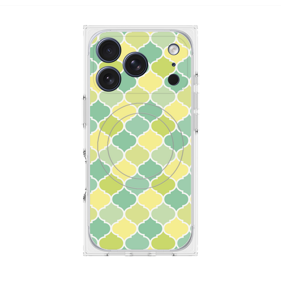 プレミアムスクエアケース with MagSafe［ Moroccan1 color - Green ］