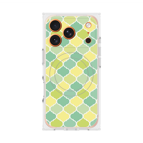 プレミアムスクエアケース with MagSafe［ Moroccan1 color - Green ］