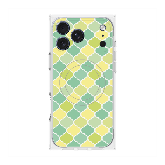プレミアムスクエアケース with MagSafe［ Moroccan1 color - Green ］