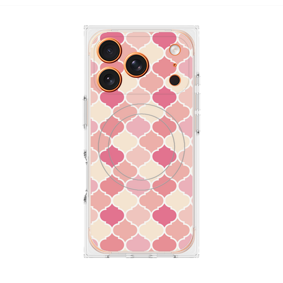 プレミアムスクエアケース with MagSafe［ Moroccan1 color - Pink ］
