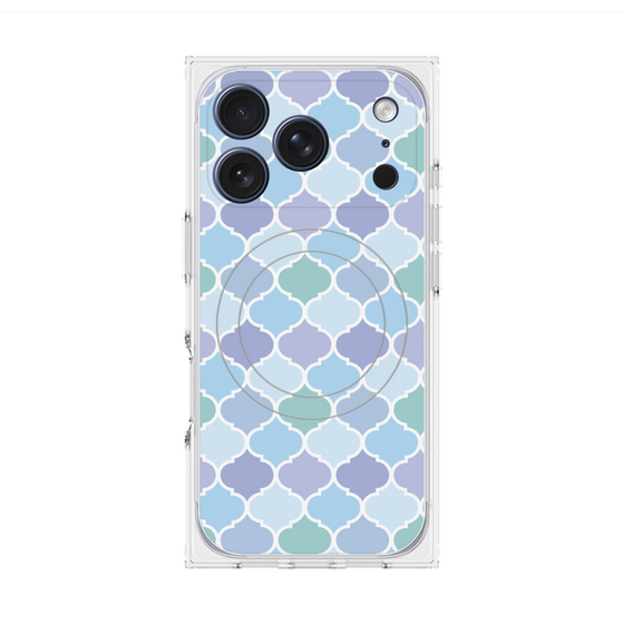 プレミアムスクエアケース with MagSafe［ Moroccan1 color - Blue ］