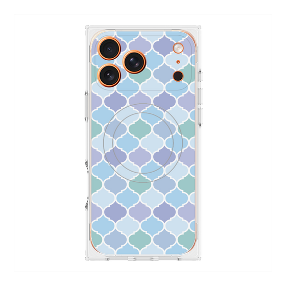 プレミアムスクエアケース with MagSafe［ Moroccan1 color - Blue ］