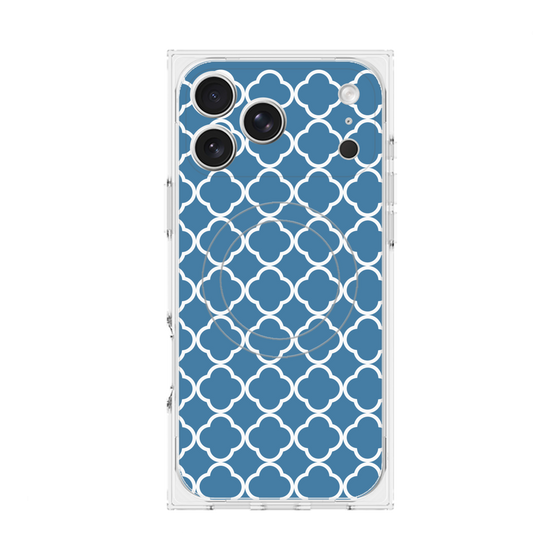 プレミアムスクエアケース with MagSafe［ Moroccan2 - Blue ］