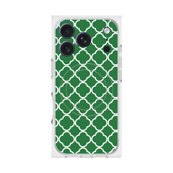 プレミアムスクエアケース with MagSafe［ Moroccan2 - Green ］