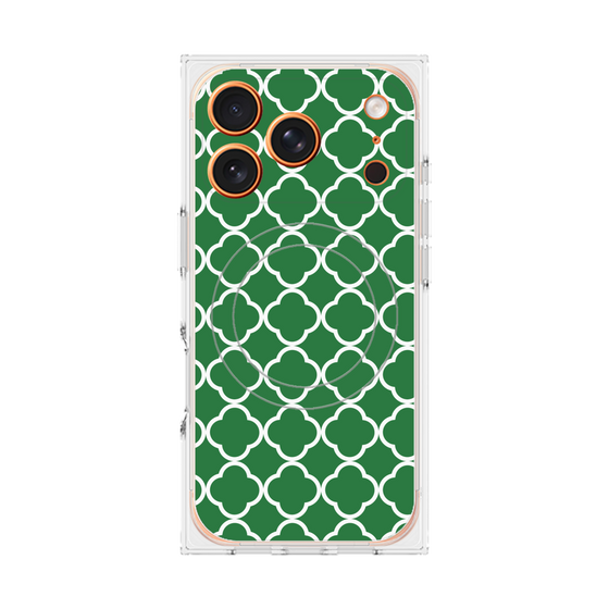 プレミアムスクエアケース with MagSafe［ Moroccan2 - Green ］