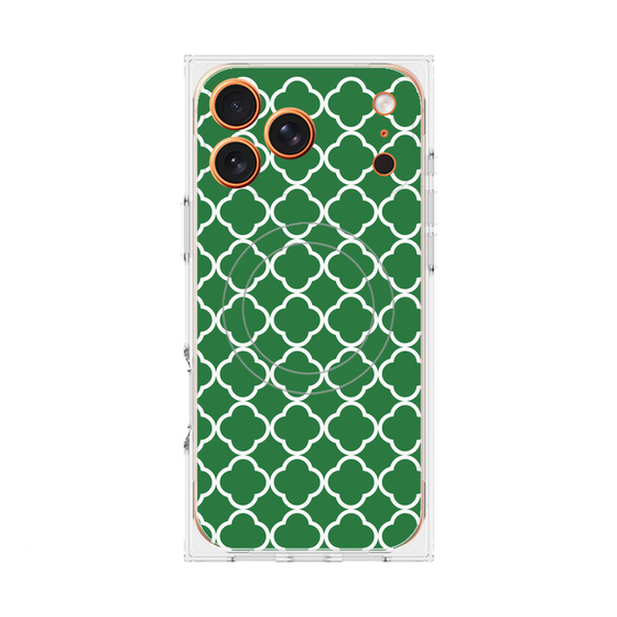 プレミアムスクエアケース with MagSafe［ Moroccan2 - Green ］