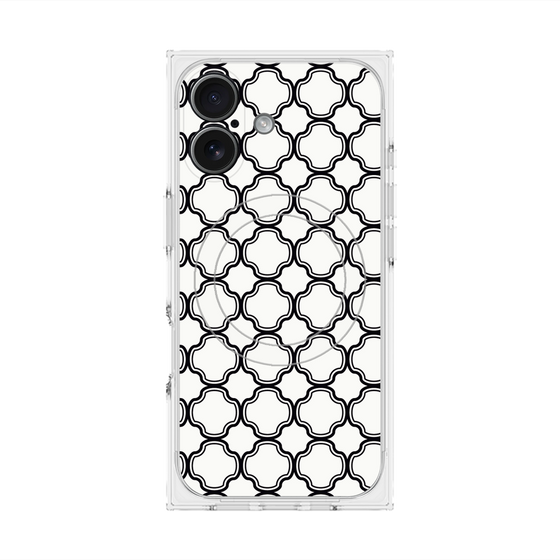 プレミアムスクエアケース with MagSafe［ Moroccan3 - Black ］